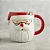 Caneca Porcelana Natal Enfeite Presente Papai Noel 330 Ml Branco Vermelho Noel De Oculos - Imagem 7