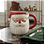 Caneca Porcelana Natal Enfeite Presente Papai Noel 330 Ml Branco Vermelho Noel De Oculos - Imagem 8
