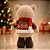 Urso De Pelúcia Natalino 40cm Enfeite Boneco Natal Cachecol - Imagem 4