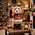 Urso De Pelúcia Natalino 40cm Enfeite Boneco Natal Cachecol - Imagem 5