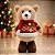 Urso De Pelúcia Natalino 40cm Enfeite Boneco Natal Cachecol - Imagem 2
