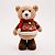 Urso De Pelúcia Natalino 40cm Enfeite Boneco Natal Cachecol - Imagem 1