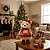 Urso De Pelúcia Fêmea Natalino 40cm Enfeite Boneco Natal Cachecol - Imagem 2