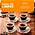 Jogo 6 Xícaras De Café Com Pires Vidro Canelado 90ml Branco - Imagem 5