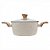 Panela Caçarola Indução Com tampa Vidro 2,4l Creme -dolce Home - Imagem 1