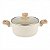 Panela Caçarola Indução Com tampa Vidro 2,4l Creme -dolce Home - Imagem 2