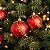 Kit Com 4 Bolas Glitter Decorada Enfeite De Natal 8cm - Imagem 2