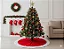 Saia Tapete Para Árvore Natal Luxo Vermelha Veludo 80cm - Imagem 2