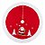 Saia Tapete Tecido Bordado Árvore Natal Modelo Luxo 90 Cm Rio Master Vermelho Papai Noel - Imagem 1