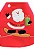 Saia Tapete Tecido Bordado Árvore Natal Modelo Luxo 90 Cm Rio Master Vermelho Papai Noel - Imagem 4