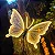 Borboleta Gigante Led 40cm Bivolt Branco Quente Movimento Cúpula Estrutura Amarelo E Transparente - Imagem 3