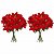 Kit 6 Buquês Flor De Natal Vermelha Bico De Papagaio 30 Cm - Imagem 4