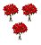 Kit 6 Buquês Flor De Natal Vermelha Bico De Papagaio 30 Cm - Imagem 3