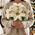 Kit Com 6 Buquê Bico De Papagaio 5 Flores Cor Dourado Natal - Imagem 5