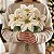 Kit Com 6 Buquê Bico De Papagaio 5 Flores Cor Dourado Natal - Imagem 2