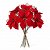 Kit 5 Galhos Flor De Natal Vermelha Com Glitter 23x 26 Cm - Imagem 1