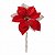 Kit 5 Galhos Flor De Natal Vermelha Com Glitter 23x 26 Cm - Imagem 4