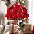 Kit 5 Galhos Flor De Natal Vermelha Com Glitter 23x 26 Cm - Imagem 2