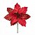 Kit 3 Galhos Flor Glitter Vermelha Natal Decoração Luxo 28cm - Imagem 6