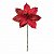 Kit 3 Galhos Flor Glitter Vermelha Natal Decoração Luxo 28cm - Imagem 7