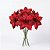 Kit 3 Galhos Flor Glitter Vermelha Natal Decoração Luxo 28cm - Imagem 1