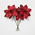 Kit 3 Galhos Flor Glitter Vermelha Natal Decoração Luxo 28cm - Imagem 3