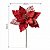 Kit 6 Galhos Flor Artificial Bico De Papagaio Vermelho 30cm - Imagem 4