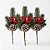 Kit 6 Buquês Flor De Natal Cereja Decoração Vermelho 15 Cm - Imagem 5