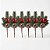 Kit 6 Buquês Flor De Natal Cereja Decoração Vermelho 15 Cm - Imagem 2