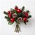 Kit 6 Buquês Flor De Natal Cereja Decoração Vermelho 15 Cm - Imagem 1