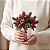 Kit 6 Buquês Flor De Natal Cereja Decoração Vermelho 15 Cm - Imagem 3
