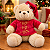 Urso De Pelúcia Enfeite De Natal Modelo Luxo 20 Cm - Imagem 7