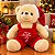 Urso De Pelúcia Enfeite De Natal Modelo Luxo 20 Cm - Imagem 6