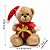 Urso De Pelúcia Luxo 20cm Papai Noel Natal Caixa De Presente - Imagem 8