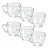 Conjunto 6 Xícaras Transparente Vidro 110ml Design Moderno - Imagem 2