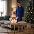 Boneco De Neve 30cm Modelo Luxo Aramado Tecido 5 Led Bivolt - Imagem 3