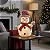 Boneco De Neve 30cm Modelo Luxo Aramado Tecido 5 Led Bivolt - Imagem 4
