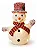 Boneco De Neve 30cm Modelo Luxo Aramado Tecido 5 Led Bivolt - Imagem 1