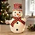 Boneco De Neve 30cm Modelo Luxo Aramado Tecido 5 Led Bivolt - Imagem 2