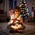 Boneco De Neve 40cm Modelo Luxo Aramado Tecido 10 Led Bivolt - Imagem 3