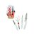 Kit Com 4 Peças Tesoura/Faca Aço inox Cozinha Cores Sortidas - Imagem 1