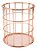 Kit Com 4 Porta Treco Pincel Talher Lápis Em Metal Rose Gold - Imagem 2