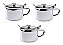 Kit Com 3 Açucareiros Inox Com Colher Kehome 5210 Linha Luxo - Imagem 1