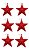 Kit 6 Estrelas Glitter Pendente Enfeite 13cm P/ Árvore De Natal - Imagem 1