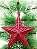 Kit 6 Estrelas Glitter Pendente Enfeite 13cm P/ Árvore De Natal - Imagem 3