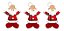 Kit 3 Enfeite De Natal Pendente Boneco Xadrez Papai Noel - Imagem 1