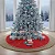 Saia Tapete Para Árvore De Natal Vermelho 60 Cm Poliéster - Imagem 4