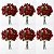 Kit 6 Buquês Flor De Natal Vermelho Bico De Papagaio 30 Cm - Imagem 1
