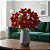 Kit 6 Buquês Flor De Natal Vermelho Bico De Papagaio 30 Cm - Imagem 2