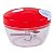 Triturador Cortador Alimentos Hauskraft Vermelho Armazenador - Imagem 1